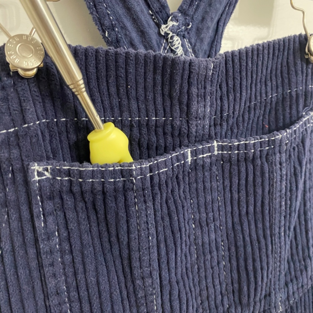 BDG Navy Corduroy Overalls, Women’s Size Small Petite - Picture 8 of 13
